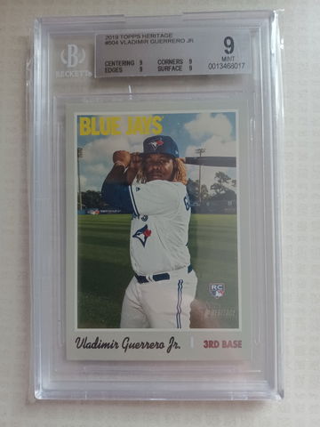 2019 Topps Heritage Vladimir Guerrero RC BGS 9 (SHIPS TRACKED FROM CANADA)