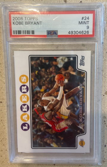 2008 TOPPS KOBE BRYANT 24 PSA 9 LEBRON