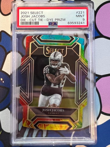 2021 Select Josh Jacobs Die-Cut Tie Die Prizm