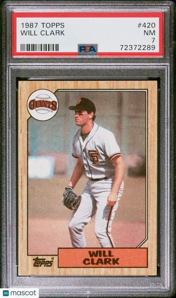 1987 Topps Will Clark #420 PSA 7