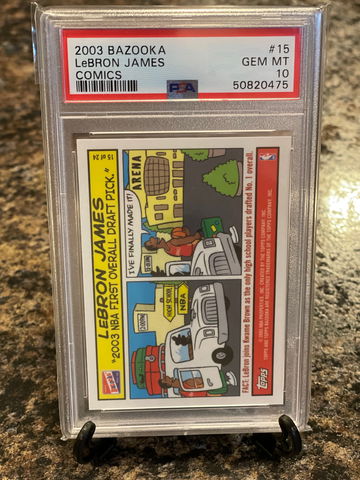 2003 Lebron James RC Bazooka Comics PSA 10 Gem Mint LOW POP FRESHLY GRADED
