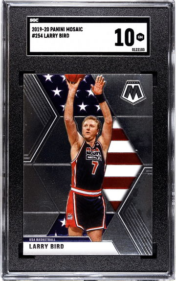 2019-20 Panini Mosaic #254 Larry Bird USA Team - Graded SGC 10 Gem Mint Card