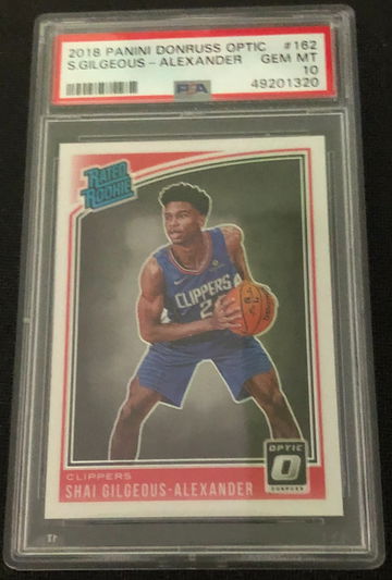 2018 Donruss Optic #162 Shai Gilgeous-Alexander Rated Rookie RC PSA 10 Gem Mint