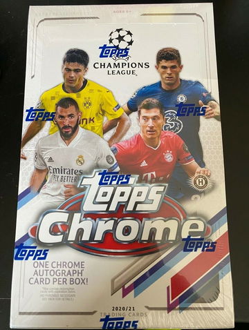 2020/21 Topps Chrome UEFA Champions League Soccer SEALED HOBBY BOX *NEW & HOT!*