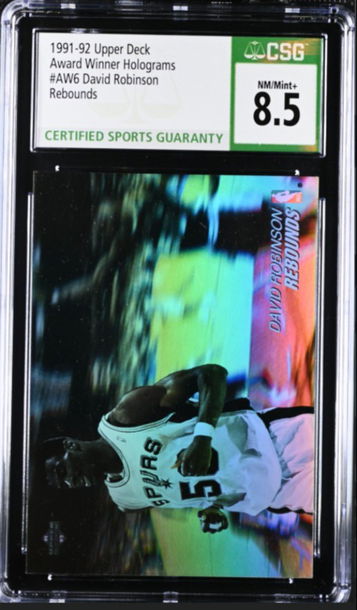 1991-92 Upper Deck Award Winner Holograms AW6 David Robinson CSG 8.5 NM/Mint+