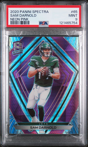 2020 Panini Spectra Neon Pink Sam Darnold #65 /25 PSA 9