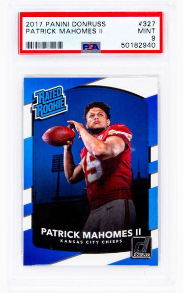 2017 Panini Donruss Patrick Mahomes RC Rookie #327 PSA 9
