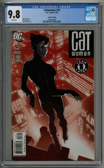 Catwoman 53 2nd print CGC 9.8 Adam Hughes variant cover Batman app.