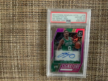 2017 panini Optic signature series Jason Tatum PSA 10/1O