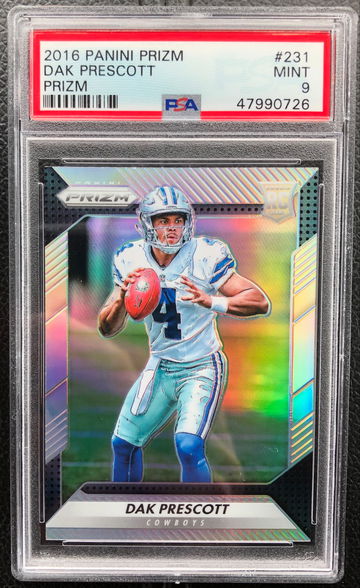 2016 Panini Prizm Dak Prescott RC Prizm Silver #231 PSA 9