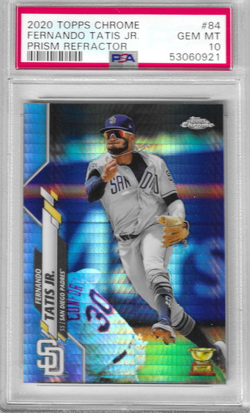 2020 Topps Chrome Fernando Tatis Jr Prism Refractor PSA 10