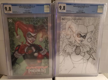 Harley Quinn & Poison Ivy #1 CGC 9.8 Partial Trade Sketch & Trade Dress (Comics Elite Edition A & B)