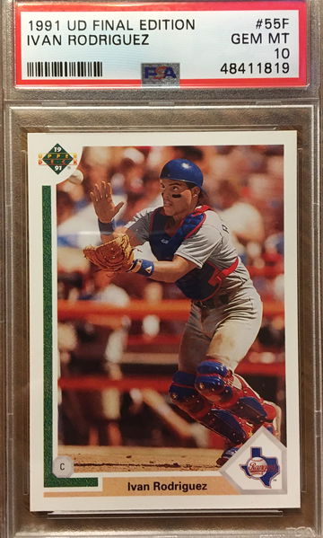 1991 Upper Deck #55F Ivan Rodriguez PSA 10 Gem Mint