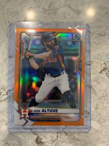 2021 Bowman Chrome Jose Altuve Orange Refractor (14/25)