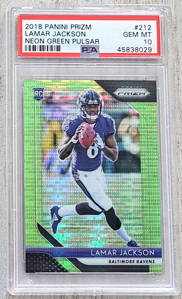 2018 Panini Prizm Lamar Jackson RC PSA 10
