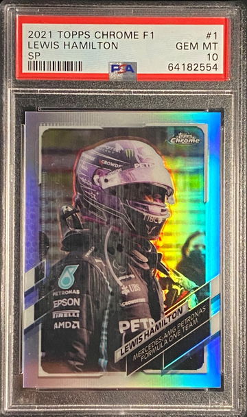 2021 Topps Chrome Lewis Hamilton Variation IV SP Formula 1 F1 PSA 10