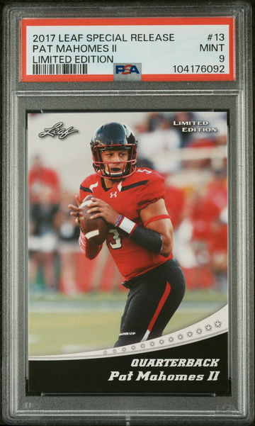 2017 Leaf Special Release Limited Edition Patrick Mahomes II #13 PSA 9