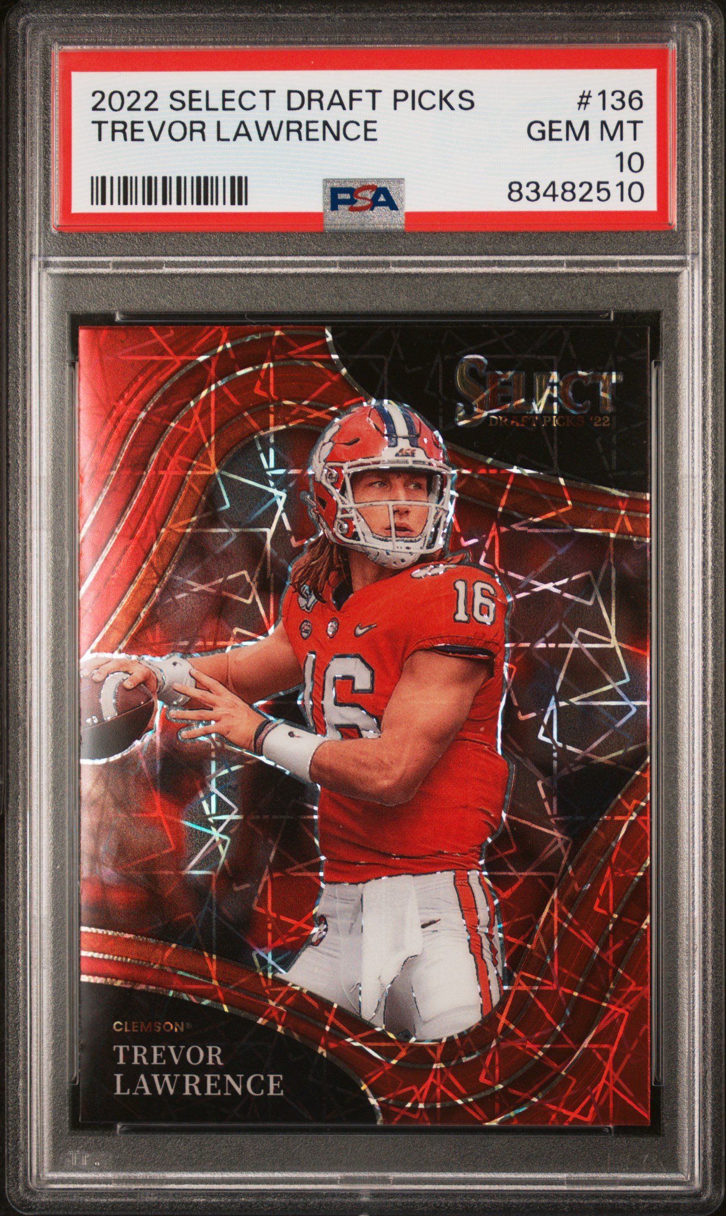 2022 Panini Select Draft Picks Trevor Lawrence #136 PSA 10