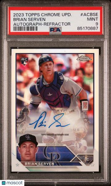 2023 Topps Chrome Update Autograph Brian Serven #ACBSE PSA 9