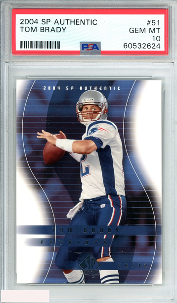 2004 SP AUTHENTIC TOM BRADY #51 NEW ENGLAD PATRIOTS PSA 10 GEM MT