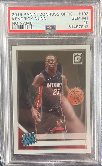 2019 Panini Donruss Optic Kendrick Nunn No Name PSA 10