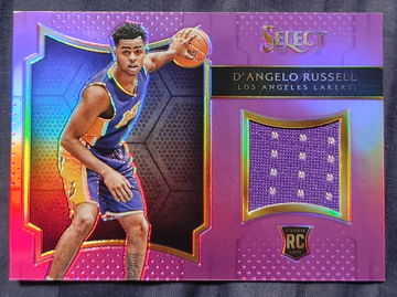 2015-16 Select D'Angelo Russell Rookie Patch Purple Prizm #'d 83/99