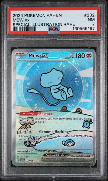 2024 Pokemon Scarlet and Violet Paldean Fates Special Illustration Rare Mew Ex #232 PSA 7
