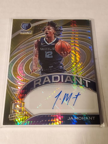 JA MORANT 2020-21 SPECTRA RADIANT GOLD AUTO #'D 1/4
