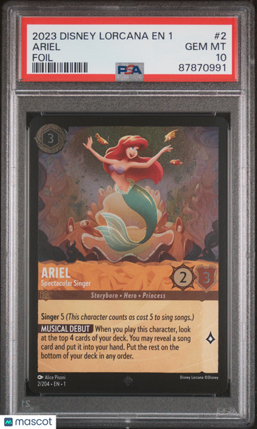 2023 Disney Lorcana EN 1-The First Chapter Ariel Foil PSA 10 #2