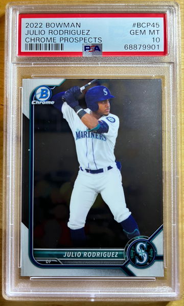 2022 Bowman Chrome Prospects Julio Rodriguez BCP-45 PSA 10 ROY Rookie Seattle Mariners