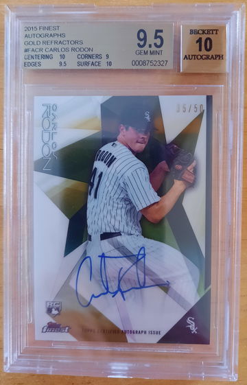 Carlos Rodon 2015 Topps Finest Auto Gold Refractor/50 BGS 9.5