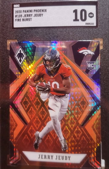 2020 Panini Phoenix #105 Jerry Jeudy Fire Burst