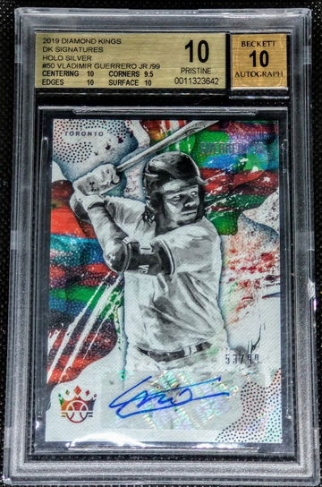 Vladimir Guerrero Jr 2019 Diamond Kings Holo Silver RC Rookie Auto Autograph 53/99 BGS 10 POP 1