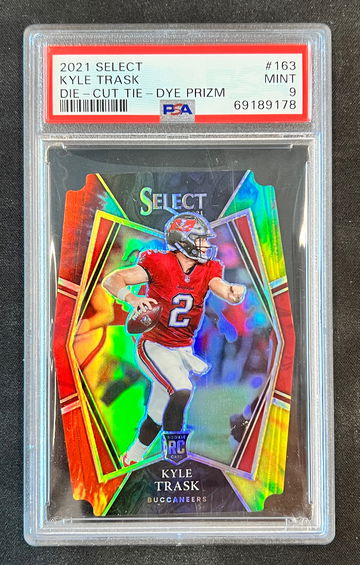 2021 Panini Select - Kyle Trask - Rookie Premier Level Tie Dye Prizm /25 PSA 9 Mint