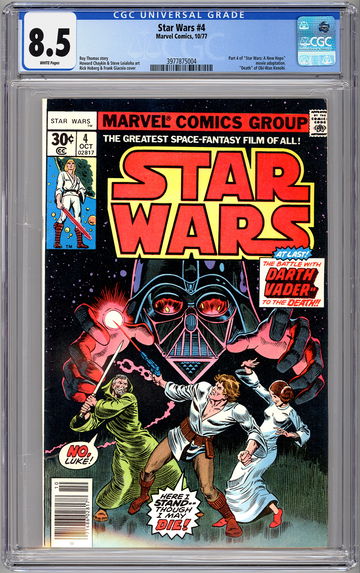 STAR WARS #4 CGC 8.5 PART 4 OF 6 *STAR WARS: A NEW HOPE* MOVIE ADAPTATION 1977