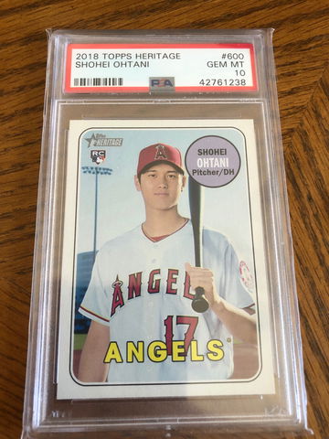 2018 Topps heritage Shohei Ohtani PSA 10 rookie 