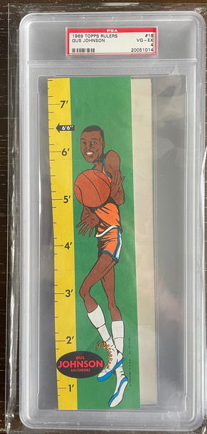 1969 Topps Ruler #18 Gus Johnson PSA 4