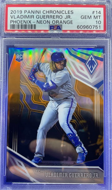 2019 Chronicles Phoenix Vladimir Guerrero Jr Neon Orange FOTL 2/17 PSA 10 GEM MINT RC ROOKIE