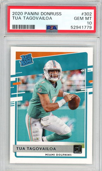 2020 Panini Donruss Tua Tagovailoa 302 PSA 10