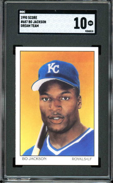 1990 Score #687 Bo Jackson DT Dream Team Royals SGC 10 GEM MT