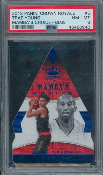 2018 crown royale Trae Young mambas choice blue 07/49 psa 8