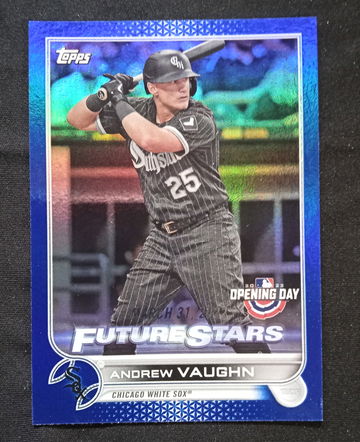 Andrew Vaughn blue refractor opening day