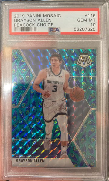 2019 mosaic Grayson Allen peacock choice psa 10 gem mt #116 pop 1