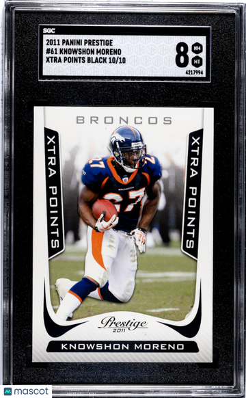 2011 Panini Prestige Knowshon Moreno #61 Xtra Points Black SGC 8