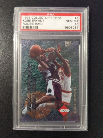 1996 Collector's Edge Rookie Rage #6 KOBE BRYANT PSA10