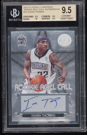 2012-13 Totally Certified Isaiah Thomas Auto Autograph Rookie RC BGS 9.5/10