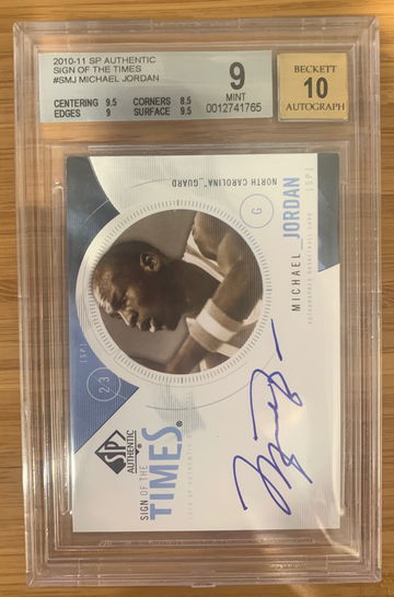 2010 SP Authentic Auto Michael Jordan BGS 9 / 10