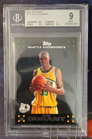 2007-08 Topps #112 Kevin Durant BGS 9
