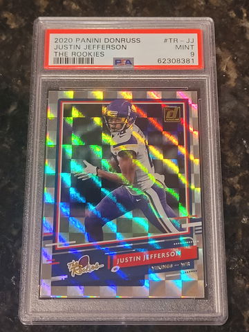 2020 JUSTIN JEFFERSON Donruss The Rookies Insert RC #TR-JJ PSA 9 MINT