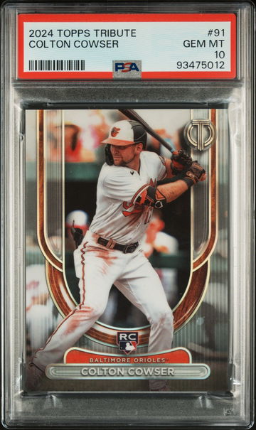 2024 TOPPS COLTON COWSER TRIBUTE #91 PSA 10  BS.B3.07